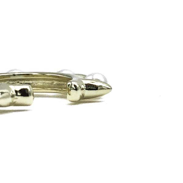 EAR CUFF FASHION PUNK  MONO ORECCHINO PERLINE ARGENTO 925