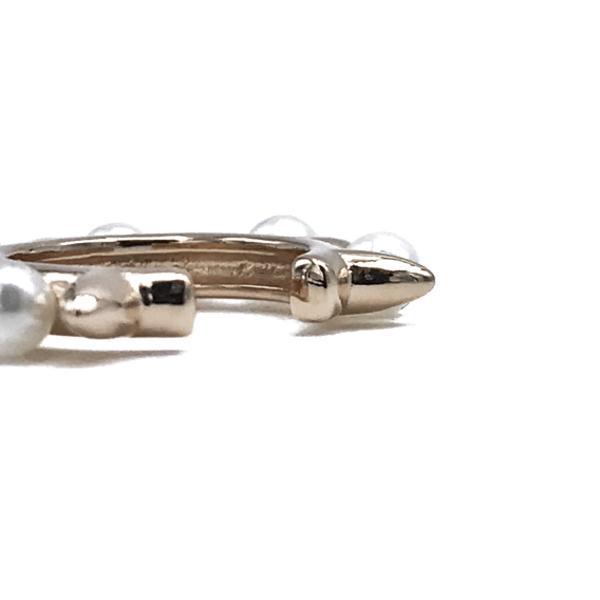 EAR CUFF FASHION PUNK  MONO ORECCHINO PERLINE ARGENTO 925