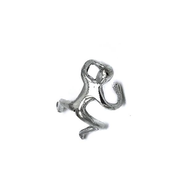 EAR CUFF OMINO POP ART KEITH HARING MONO ORECCHINO ARGENTO 925