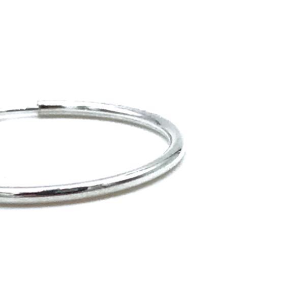 MONO ORECCHINO MINIMALCERCHIO BOMBATO ARGENTO 925