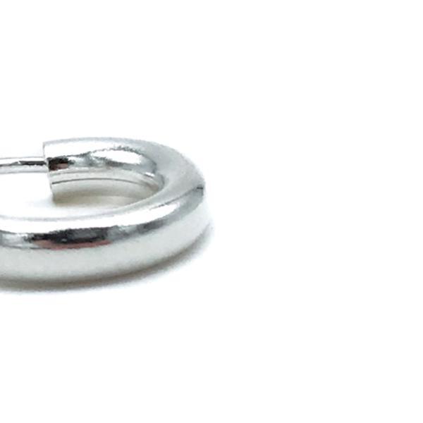 MONO ORECCHINO MINIMAL CERCHIO BOMBATO ARGENTO 925