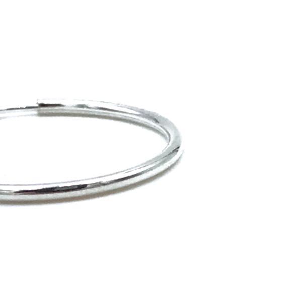 MONO ORECCHINO MINIMAL CERCHIO BOMBATO ARGENTO 925