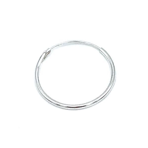 MONO ORECCHINO MINIMAL CERCHIO BOMBATO ARGENTO 925