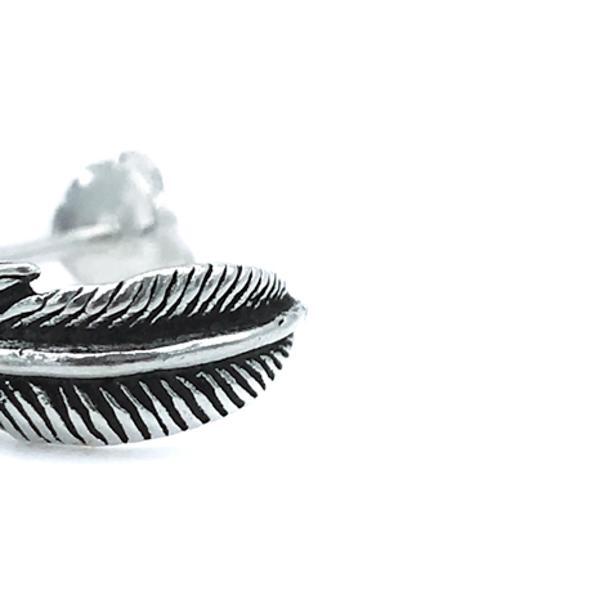 MONO ORECCHINO FEATHER LOBO PIUMA ARGENTO 925 