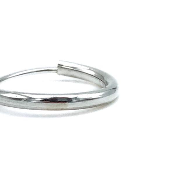 MONO ORECCHINO MINIMAL CERCHIO BOMBATO ARGENTO 925