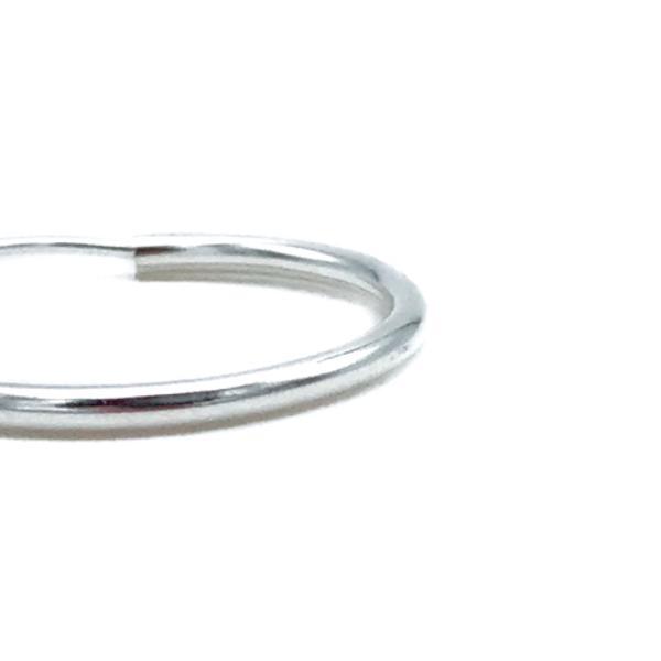 MONO ORECCHINO MINIMAL CERCHIO BOMBATO ARGENTO 925