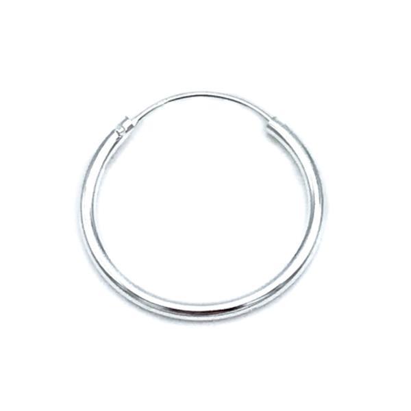 MONO ORECCHINO MINIMAL CERCHIO BOMBATO ARGENTO 925