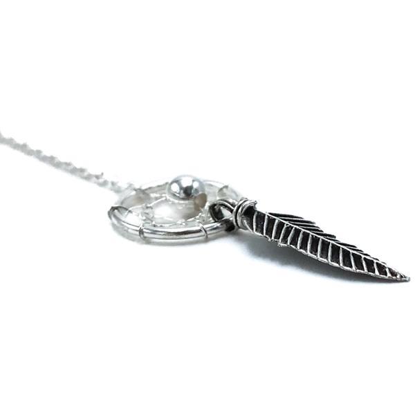 MONO ORECCHINO DREAMCATCHER PENDENTE CATENA FORZATINA ACCHIAPPASOGNI ARGENTO 925