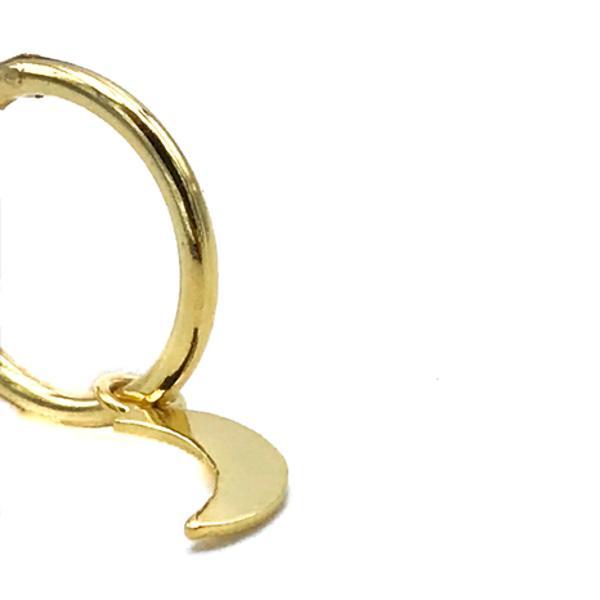 MONO ORECCHINO MOON CERCHIO CHARM LUNA ARGENTO 925