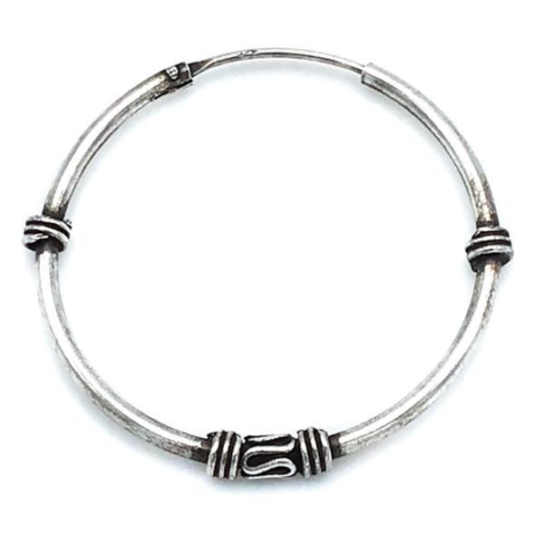 MONO ORECCHINO ETHNIC CERCHIOTRIPLA MODANATURA ARGENTO 925