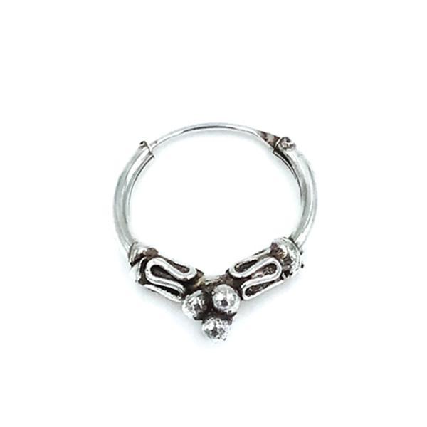 MONO ORECCHINO ETHNIC CERCHIO MODANATURA SPIRALE ARGENTO 925
