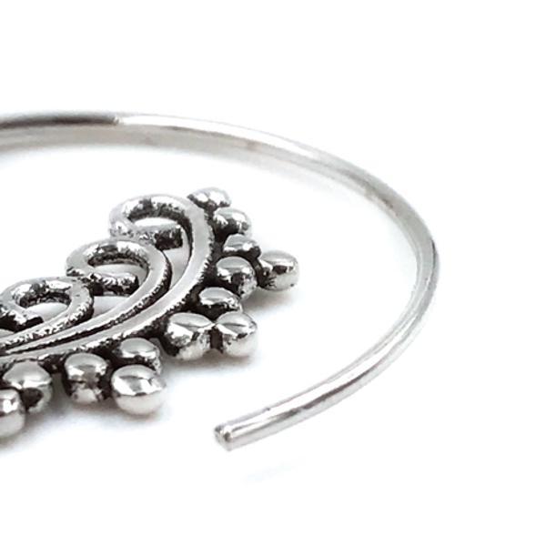 MONO ORECCHINO ETHNIC SPIRALE MODANATURA ARGENTO 925