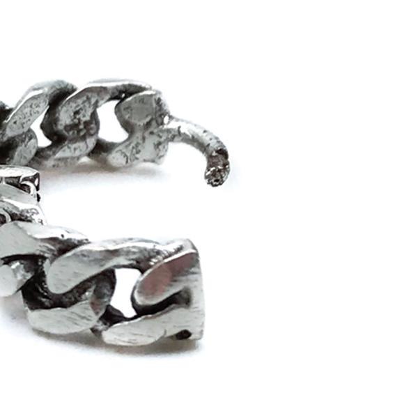 MONO ORECCHINO FASHION CERCHIO CATENA GRUMETTA ARGENTO 925