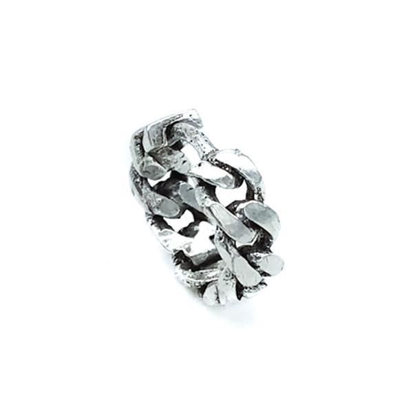 MONO ORECCHINO FASHION CERCHIO CATENA GRUMETTA ARGENTO 925