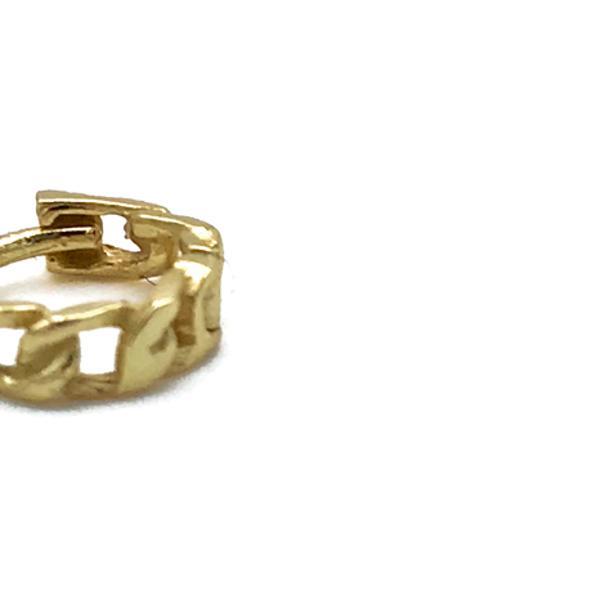 MONO ORECCHINO FASHION CERCHIO CATENA GRUMETTA ARGENTO 925