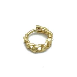 MONO ORECCHINO FASHION CERCHIO CATENA GRUMETTA ARGENTO 925