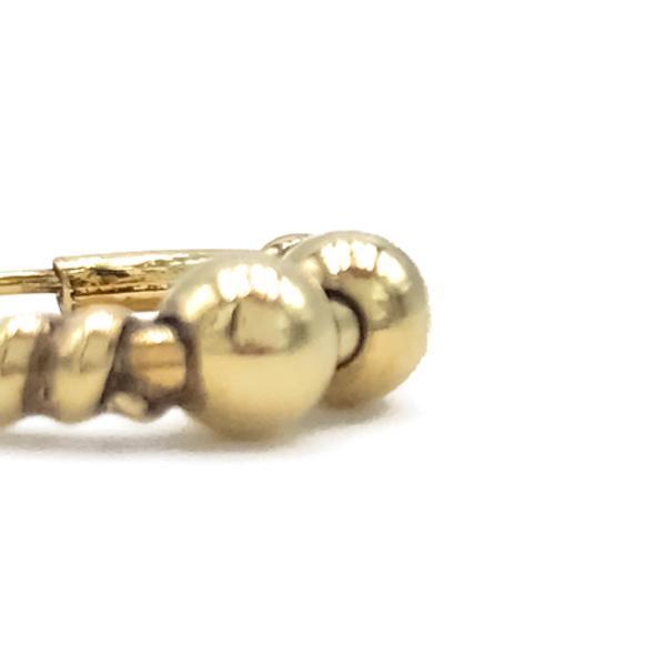 MONO ORECCHINO ETNICO CERCHIO BOMBATO SFERE UNISEX ARGENTO 925  DORATO
