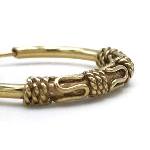 MONO ORECCHINO ETNICO CERCHIO BOMBATO MODANATURA UNISEX ARGENTO 925 DORATO