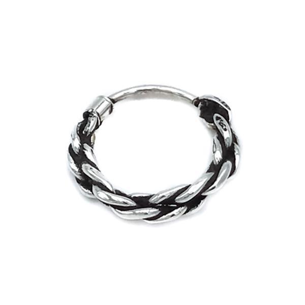 MONO ORECCHINO ETNICO CERCHIO CATENA UNISEX ARGENTO 925