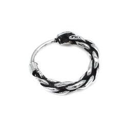 MONO ORECCHINO ETNICO CERCHIO CATENA UNISEX ARGENTO 925