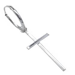 MONO ORECCHINO CERCHIETTO BOMBATO CHARM CIONDOLO CROCE CHIUSURA SCOMPARSA ARGENTO 925