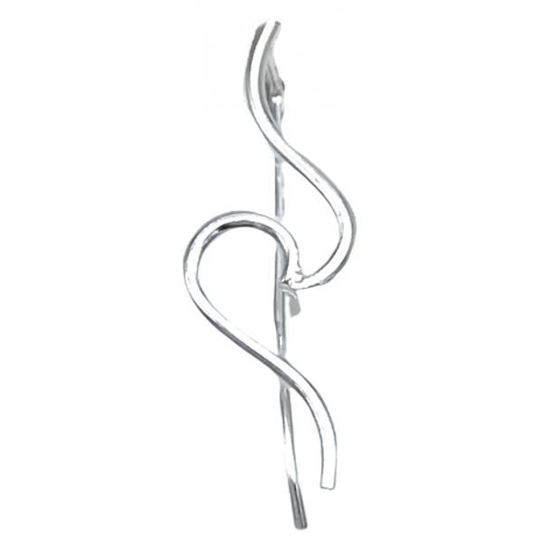 MONO ORECCHINO MINIMAL WAVE ONDA MARINA ARGENTO 925