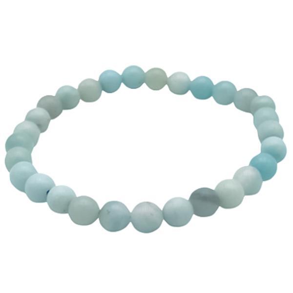 BRACCIALE ENERGETICO ELASTICO UNISEX SFERE AMAZZONITE REGOLABILE 