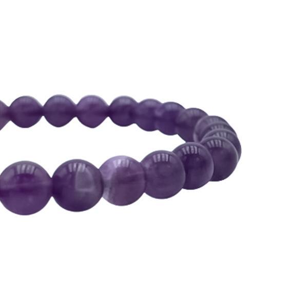 BRACCIALE ENERGETICO ELASTICO UNISEX SFERE AMETISTA REGOLABILE 