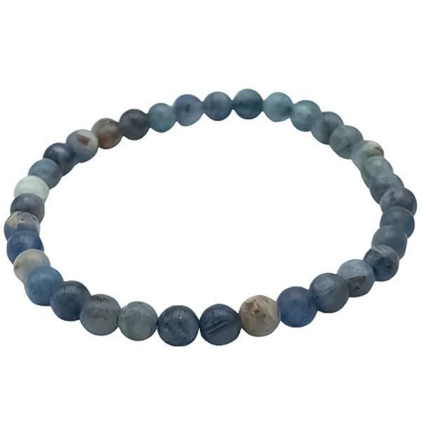 BRACCIALE ENERGETICO ELASTICO UNISEX SFERE CIANITE  REGOLABILE 