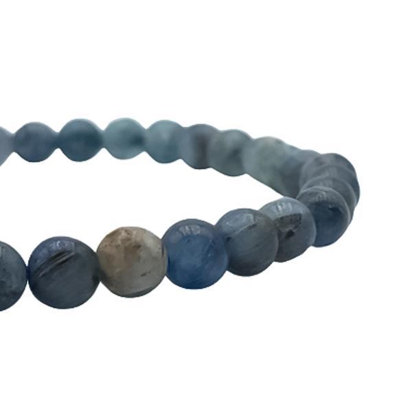 BRACCIALE ENERGETICO ELASTICO UNISEX SFERE CIANITE  REGOLABILE 