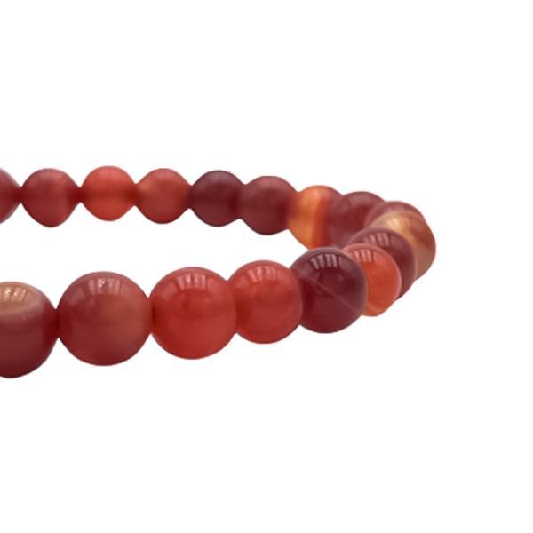 BRACCIALE ENERGETICO ELASTICO UNISEX SFERE CORNIOLA REGOLABILE 
