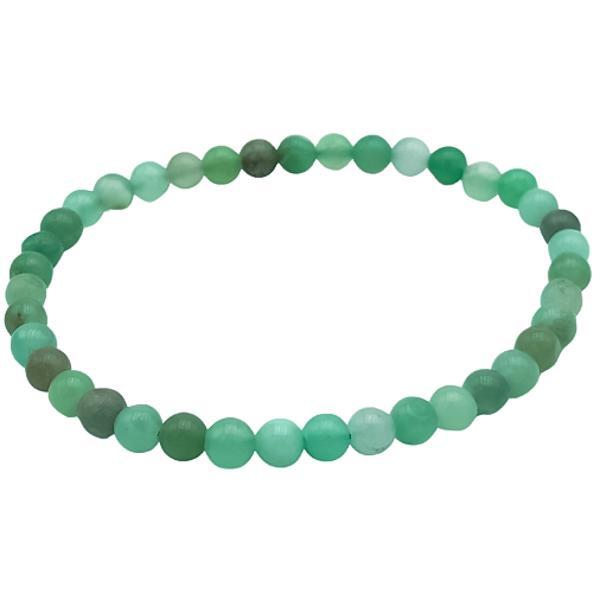 BRACCIALE ENERGETICO ELASTICO UNISEX SFERE CRISOPRASIO REGOLABILE 