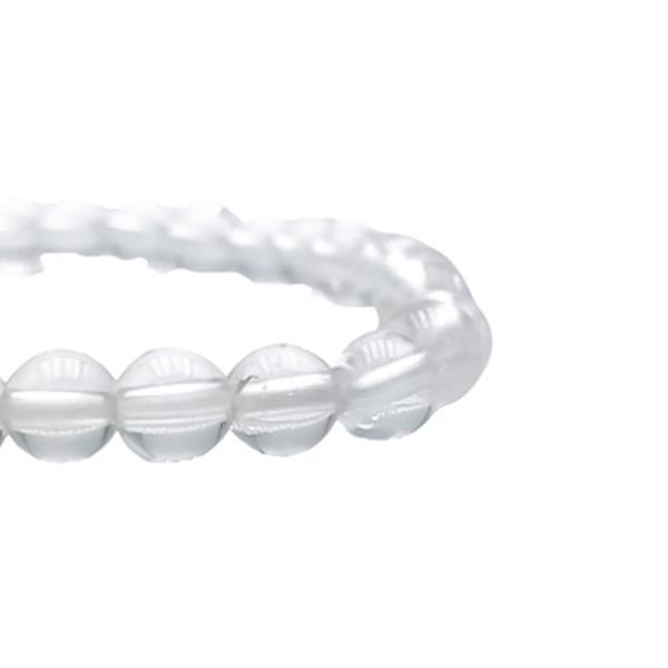 BRACCIALE ENERGETICO ELASTICO UNISEX SFERE CRISTALLO DI ROCCA REGOLABILE 
