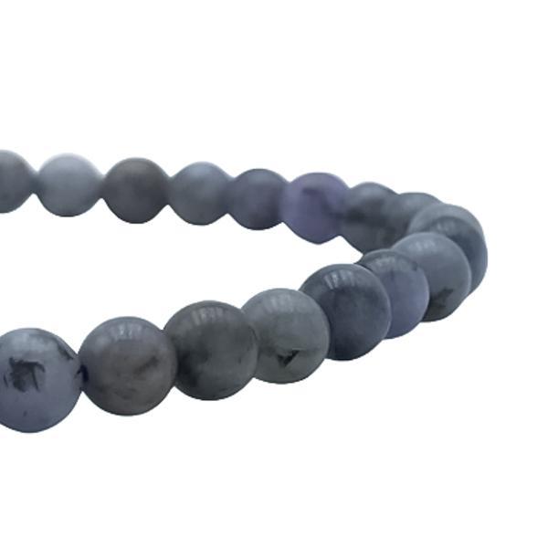 BRACCIALE ENERGETICO ELASTICO UNISEX SFERE TANZANITE REGOLABILE 