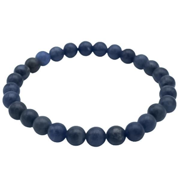 BRACCIALE ENERGETICO ELASTICO UNISEX SFERE SODALITE  REGOLABILE 