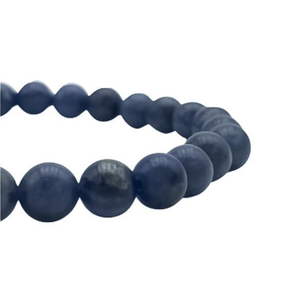 BRACCIALE ENERGETICO ELASTICO UNISEX SFERE SODALITE  REGOLABILE 