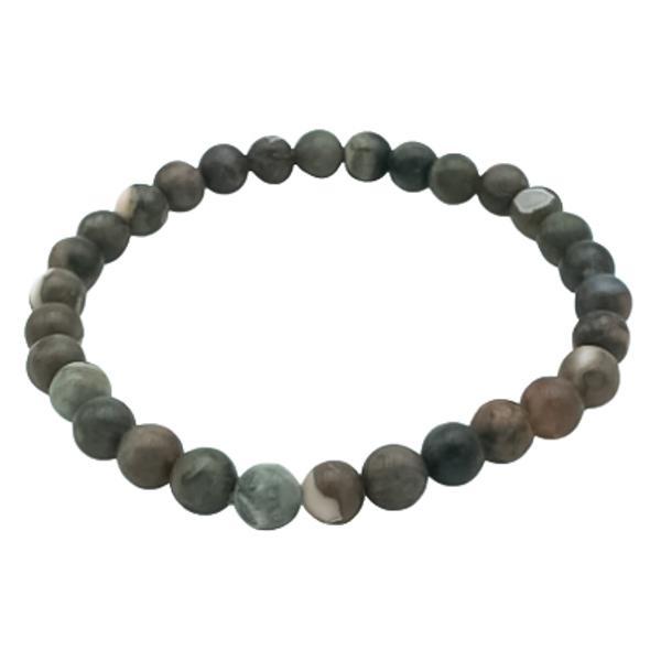BRACCIALE ENERGETICO ELASTICO UNISEX SFERE RIOLITE REGOLABILE 