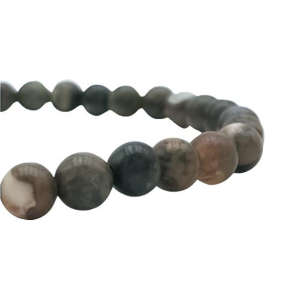 BRACCIALE ENERGETICO ELASTICO UNISEX SFERE RIOLITE REGOLABILE 