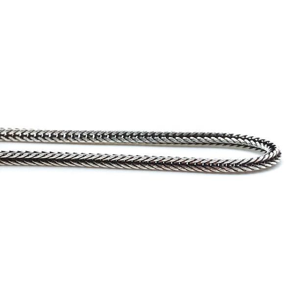 COLLANA  MAGLIA A SPIGA CATENA PER CIONDOLI UNISEX ARGENTO 925