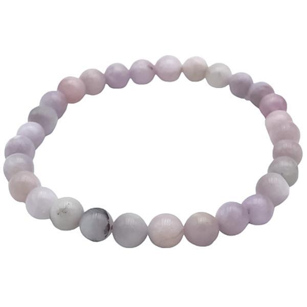 BRACCIALE ENERGETICO ELASTICO UNISEX SFERE KUNZITE REGOLABILE 