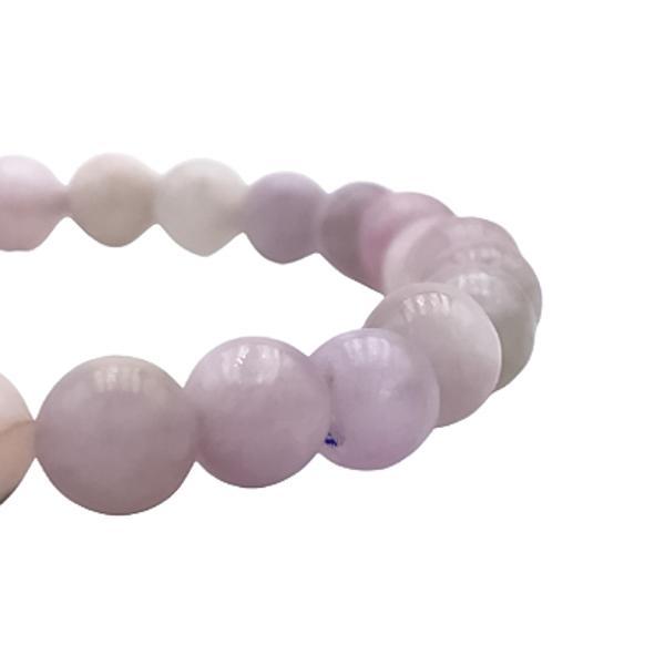 BRACCIALE ENERGETICO ELASTICO UNISEX SFERE KUNZITE REGOLABILE 
