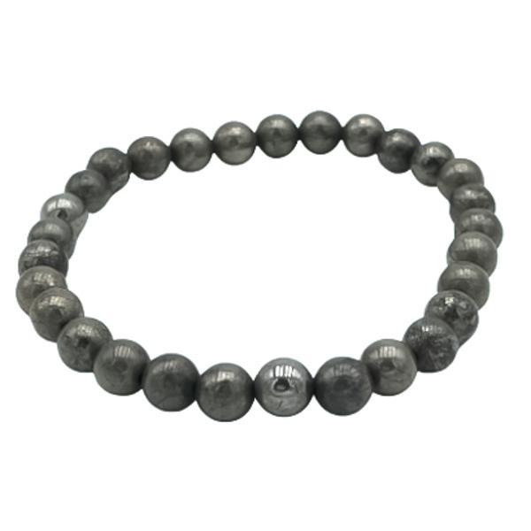 BRACCIALE ENERGETICO ELASTICO UNISEX SFERE PIRITE  REGOLABILE 