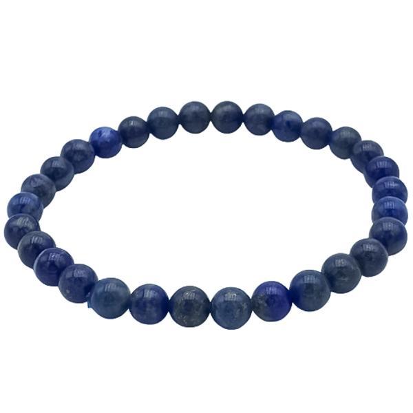 BRACCIALE ENERGETICO ELASTICO UNISEX SFERE LAPISLAZZULI REGOLABILE 