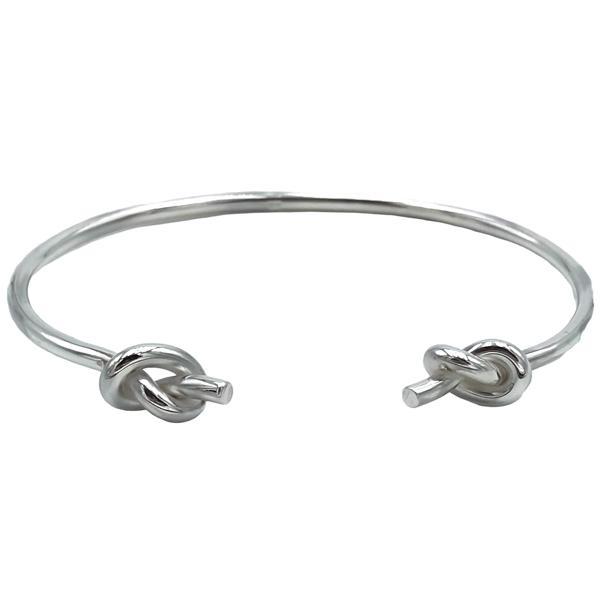BRACCIALE RIGIDO LEGAME INFINITO  DOPPIO NODO ARGENTO 925