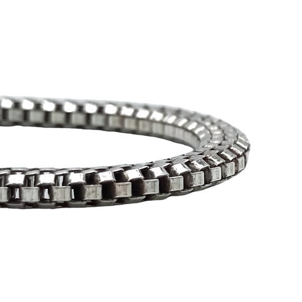 BRACCIALE COREANA SQUADRATA PIATTA UNISEX ARGENTO 925