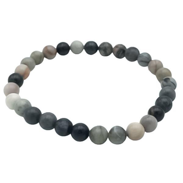 BRACCIALE ENERGETICO ELASTICO UNISEX SFERE DIASPRO PICASSO REGOLABILE 