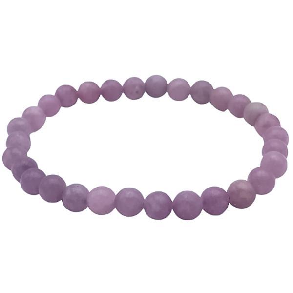 BRACCIALE ENERGETICO ELASTICO UNISEX SFERE LEPIDOLITE REGOLABILE 