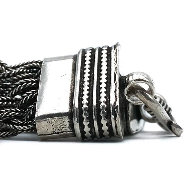 BRACCIALE FASCIA INTRECCIATO A OTTO FILI ARGENTO 925